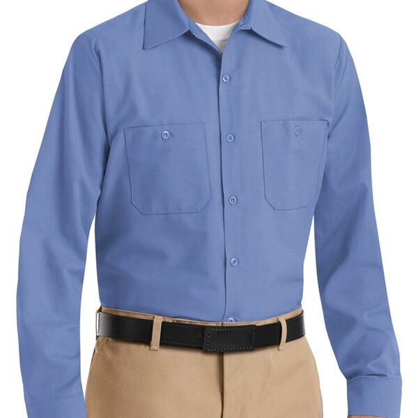 Men's Tall Industrial Long Sleeve Work Shirt Thumbnail