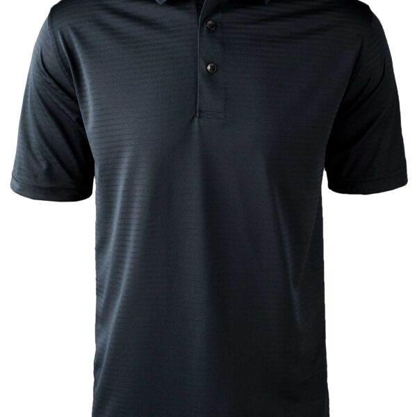 Syntrel Men's Short Sleeve Jacquard Stripe Polo Thumbnail