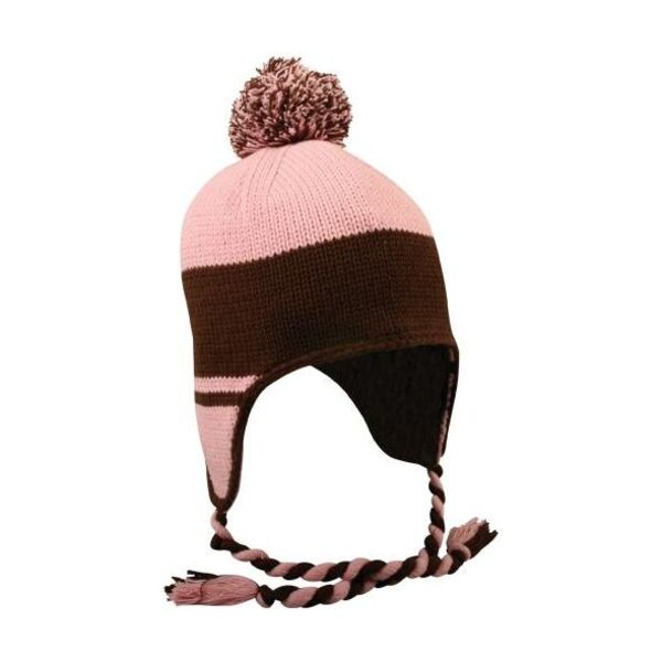 Two Tone Earflap Pom Beanie Thumbnail