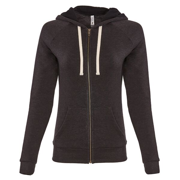 Next Level Ladies' Malibu Raglan Full-Zip Hooded Sweatshirt Thumbnail