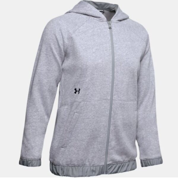Women's UA Hustle Fleece Full Zip Hoodie Thumbnail