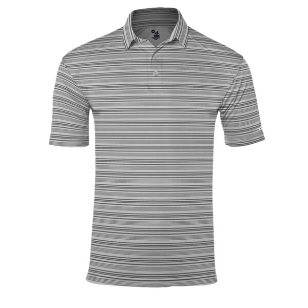 Mens Striped Sport Polo Thumbnail