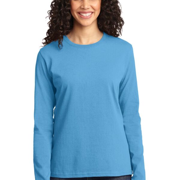 Ladies Long Sleeve Core Cotton Tee (VR635) Thumbnail