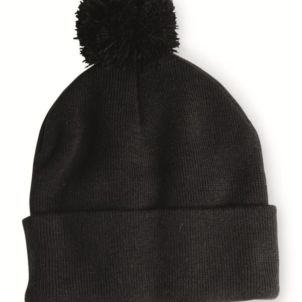 Pom-Pom 12" Knit Beanie (VR704) Thumbnail