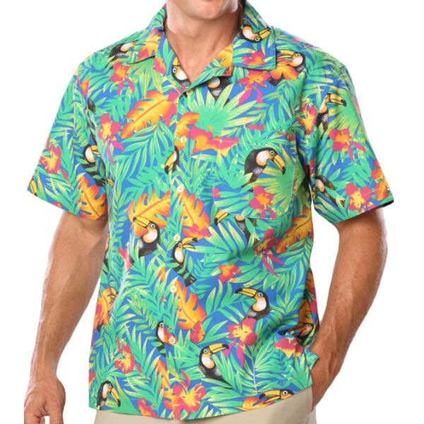 Tucan Print Camp Shirt Thumbnail
