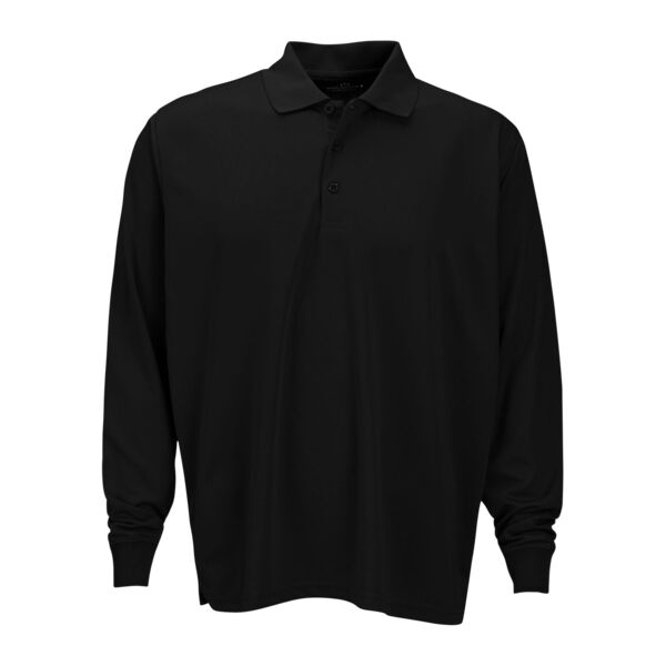 Vansport Omega Long Sleeve Solid Mesh Tech Polo Thumbnail