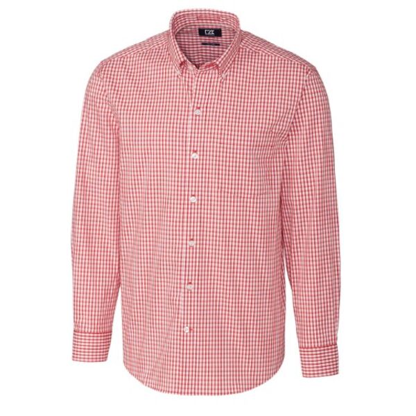 Cutter & Buck Easy Care Stretch Gingham Mens Big and Tall Long Sleeve Dress Shirt Thumbnail