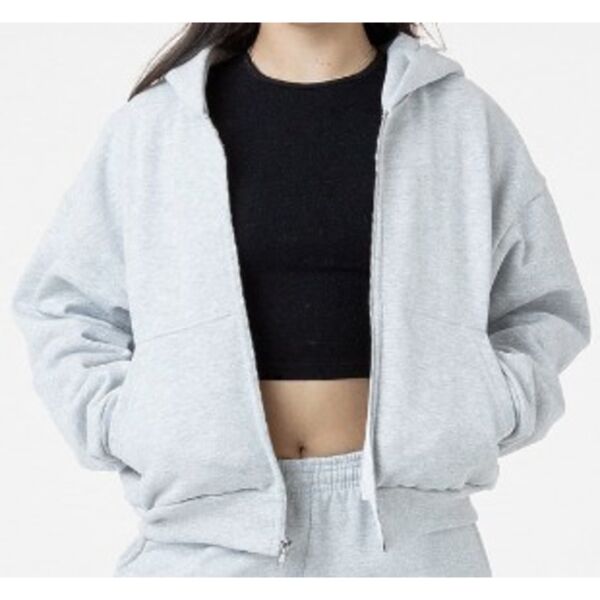 Heavy Fleece Cropped Zip Up Thumbnail
