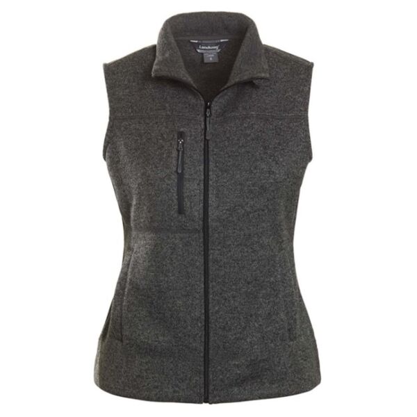 Women's Sweater Knit Fleece Vest Thumbnail