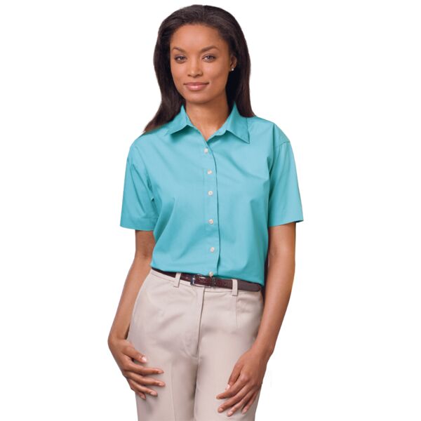 Ladies' Short Sleeve Superblend Poplin Shirt Thumbnail