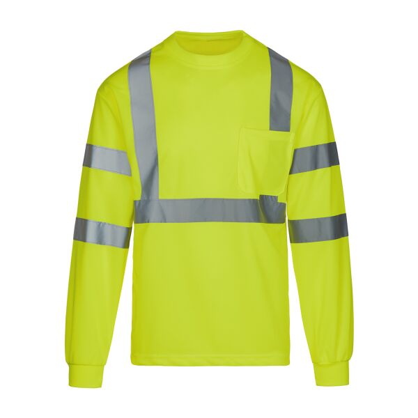 Class 3 Safety Green Long Sleeve T-Shirt Thumbnail
