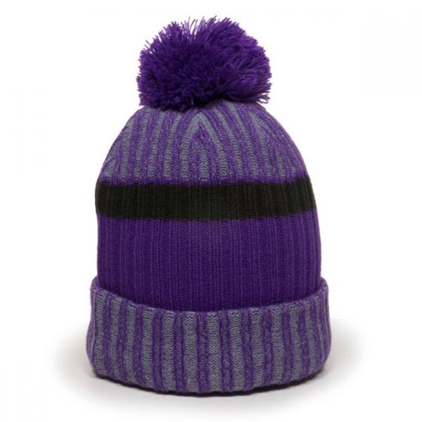 Stripe Pom Beanie Thumbnail