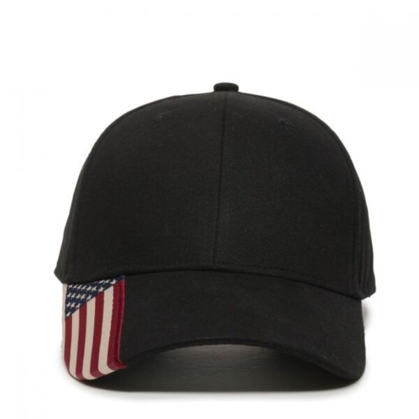 Brushed Cotton Twill American Flag Cap Thumbnail