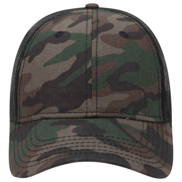 OTTO CAP Camouflage 6 Panel Low Profile Mesh Back Trucker Hat Thumbnail