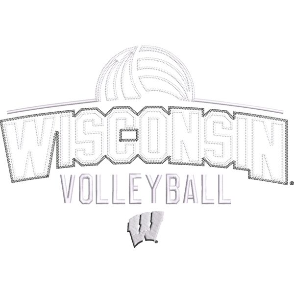 Wisconsin Volleyball Insignia_Twill_021921.EMB Thumbnail