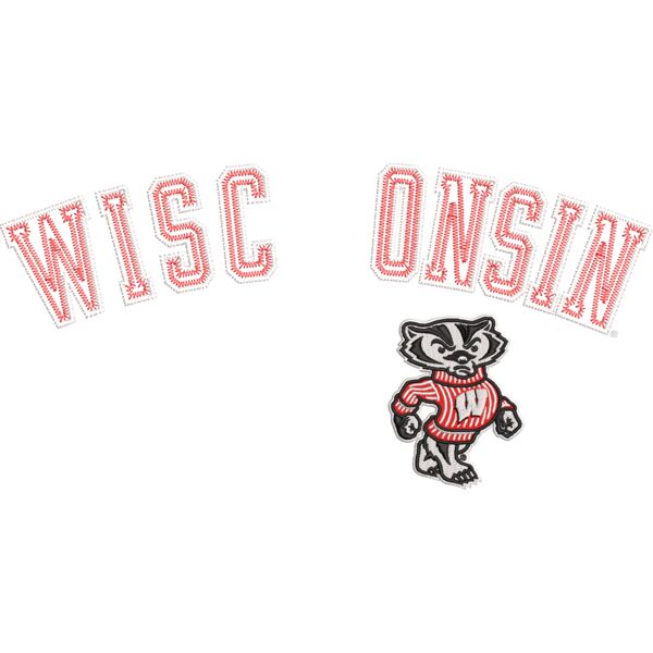 Wisconsin Offset Badger Zip Hood_Twill_3-2-22 Thumbnail