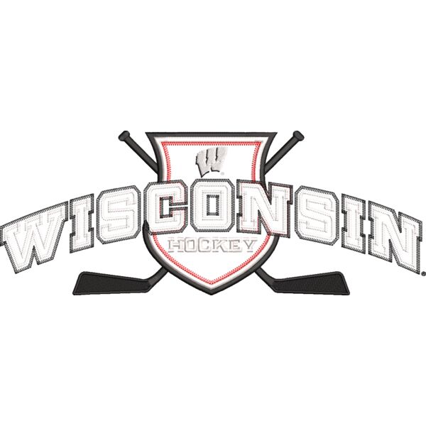 Wisconsin_Hockey Shield_Custom Twill_11-2-22 Thumbnail