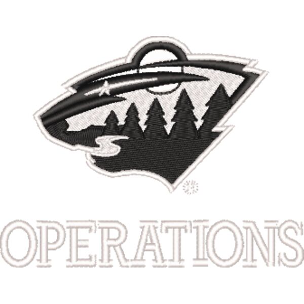 Grand Casino Arena_Operations_MN Wild Logo_Black & White_Back_EMB_3.5_10092025 Thumbnail