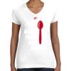 Women's Fine Jersey V-Neck Tee Thumbnail