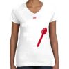Women's Fine Jersey V-Neck Tee Thumbnail