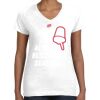 Women's Fine Jersey V-Neck Tee Thumbnail