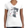 Women's Fine Jersey V-Neck Tee Thumbnail