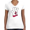 Women's Fine Jersey V-Neck Tee Thumbnail