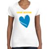 Women's Fine Jersey V-Neck Tee Thumbnail