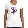 Women's Fine Jersey V-Neck Tee Thumbnail