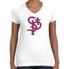 Women's Fine Jersey V-Neck Tee Thumbnail