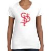 Women's Fine Jersey V-Neck Tee Thumbnail