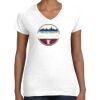 Women's Fine Jersey V-Neck Tee Thumbnail