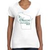 Women's Fine Jersey V-Neck Tee Thumbnail