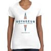 Women's Fine Jersey V-Neck Tee Thumbnail