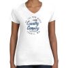 Women's Fine Jersey V-Neck Tee Thumbnail