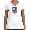 Women's Fine Jersey V-Neck Tee Thumbnail