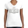 Women's Fine Jersey V-Neck Tee Thumbnail