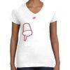 Women's Fine Jersey V-Neck Tee Thumbnail