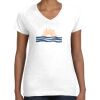 Women's Fine Jersey V-Neck Tee Thumbnail