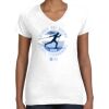 Women's Fine Jersey V-Neck Tee Thumbnail