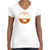 Women's Fine Jersey V-Neck Tee Thumbnail