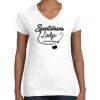 Women's Fine Jersey V-Neck Tee Thumbnail