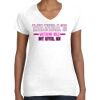 Women's Fine Jersey V-Neck Tee Thumbnail