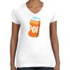 Women's Fine Jersey V-Neck Tee Thumbnail