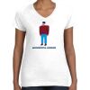 Women's Fine Jersey V-Neck Tee Thumbnail