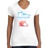 Women's Fine Jersey V-Neck Tee Thumbnail