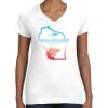 Women's Fine Jersey V-Neck Tee Thumbnail