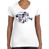 Women's Fine Jersey V-Neck Tee Thumbnail