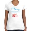 Women's Fine Jersey V-Neck Tee Thumbnail