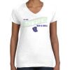 Women's Fine Jersey V-Neck Tee Thumbnail